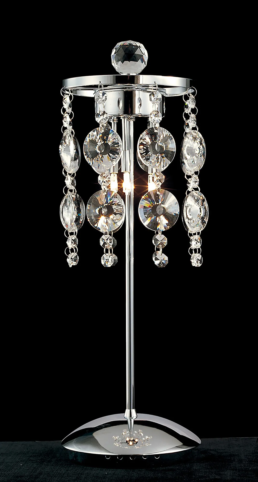 IL50370  Nico Crystal 48cm 3 Light Table Lamp